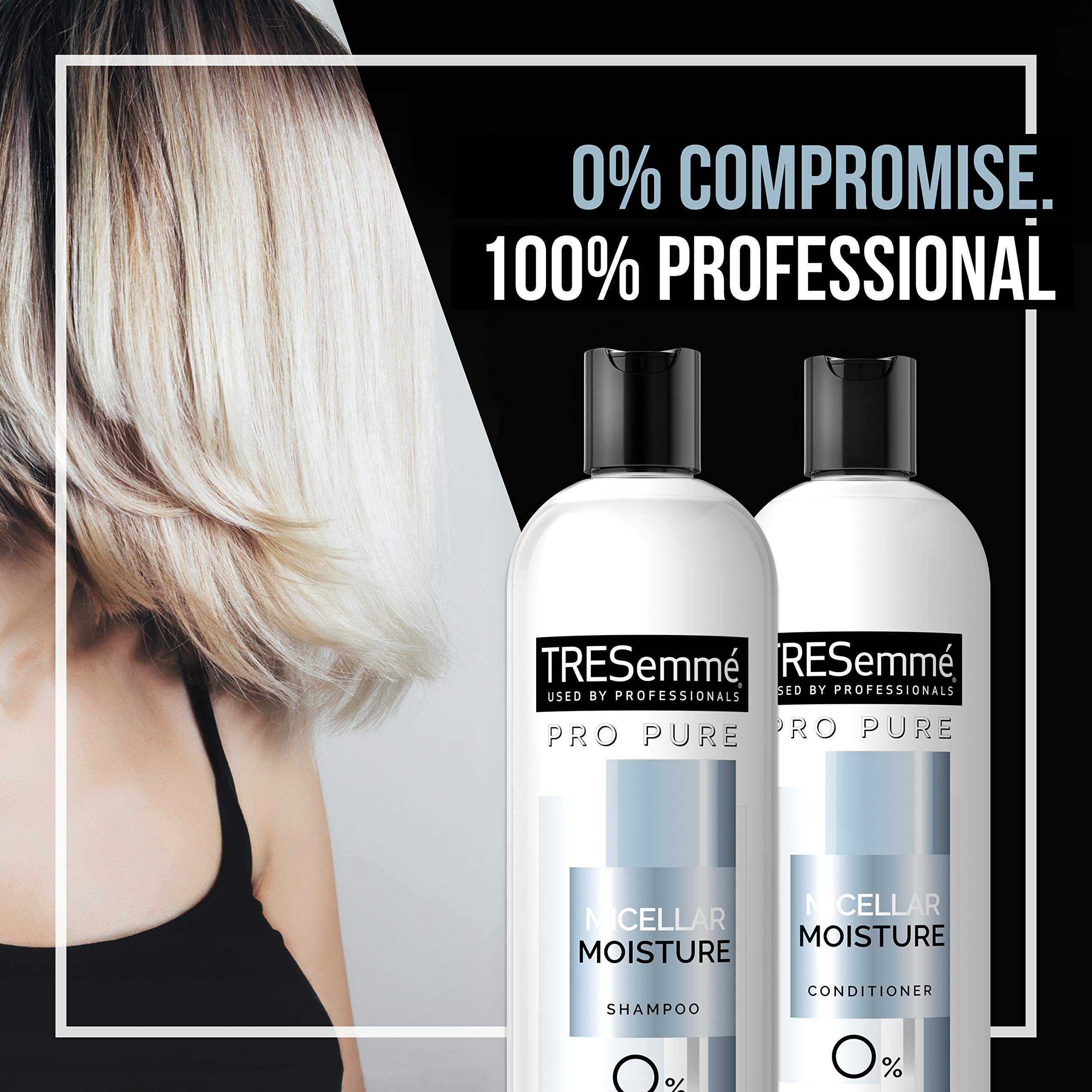 TRESemmé Pro Pure Micellar Moisture Shampoo – Paraben & Dye Free, Daily Hydration for Dry Hair | 16 oz