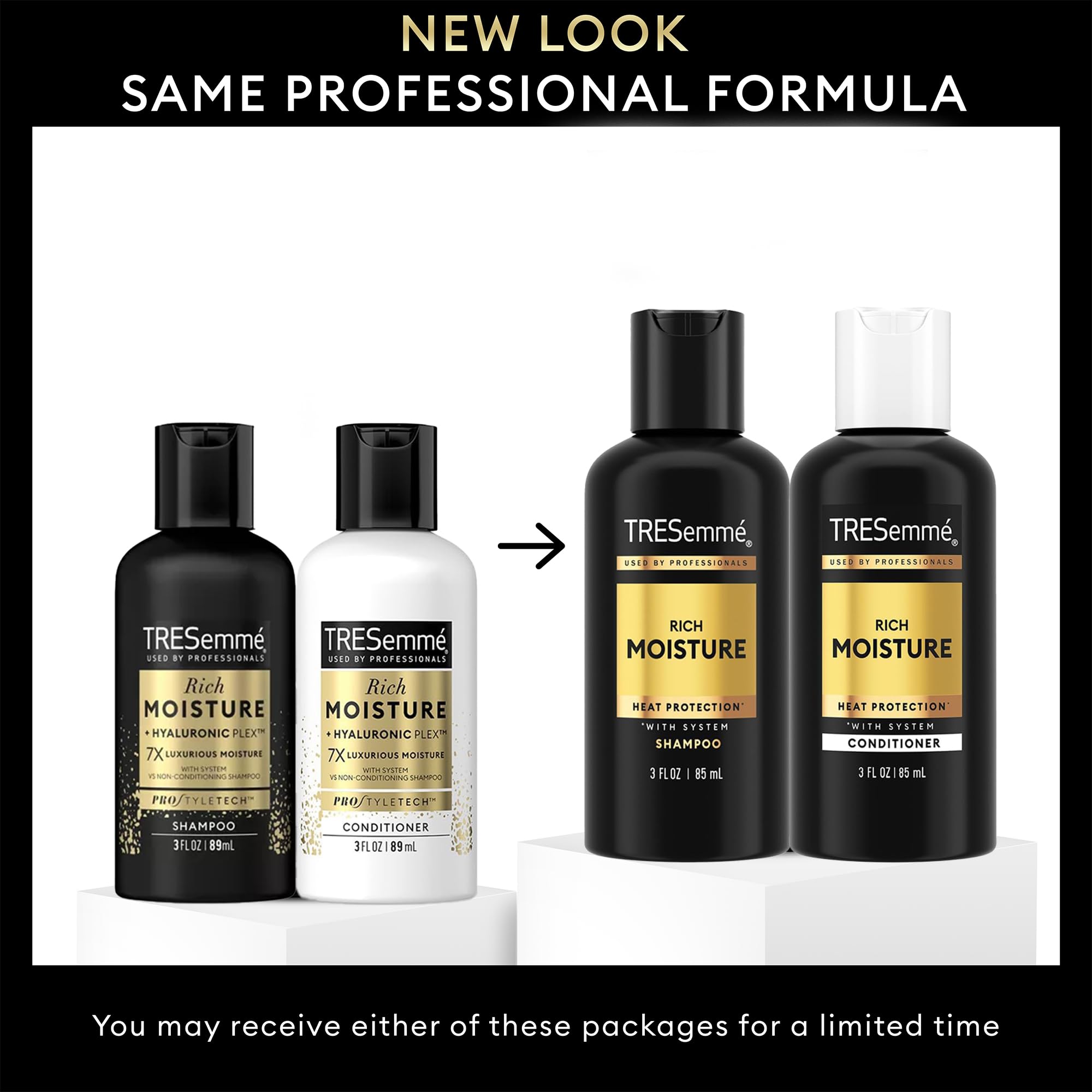 TRESemmé Travel Shampoo & Conditioner Set — Rich Moisture, 24-Pack (12 Sets), 3 oz Each