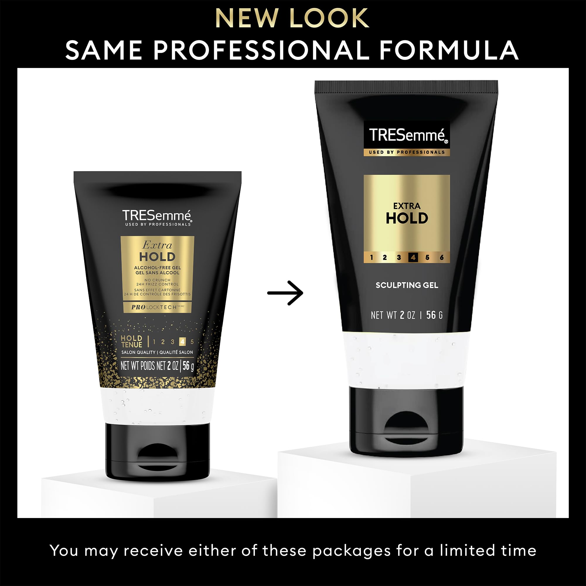 TRESemmé Sculpting Gel Travel-Size – Extra Hold, 24H Frizz Control, 12-Pack (2 oz Each)