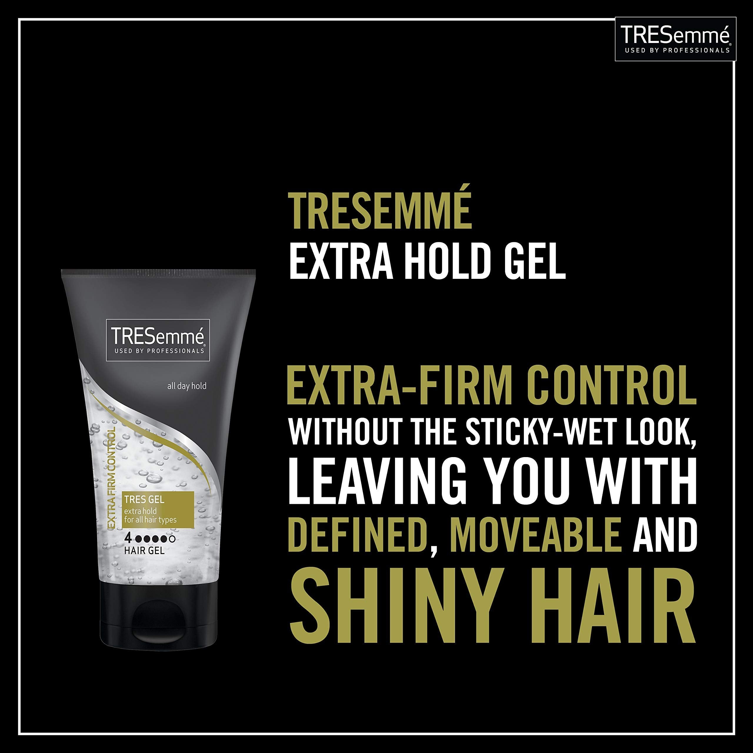 TRESemmé Tres Gel Extra Firm Control Hair Gel – 2 oz (3-Pack)