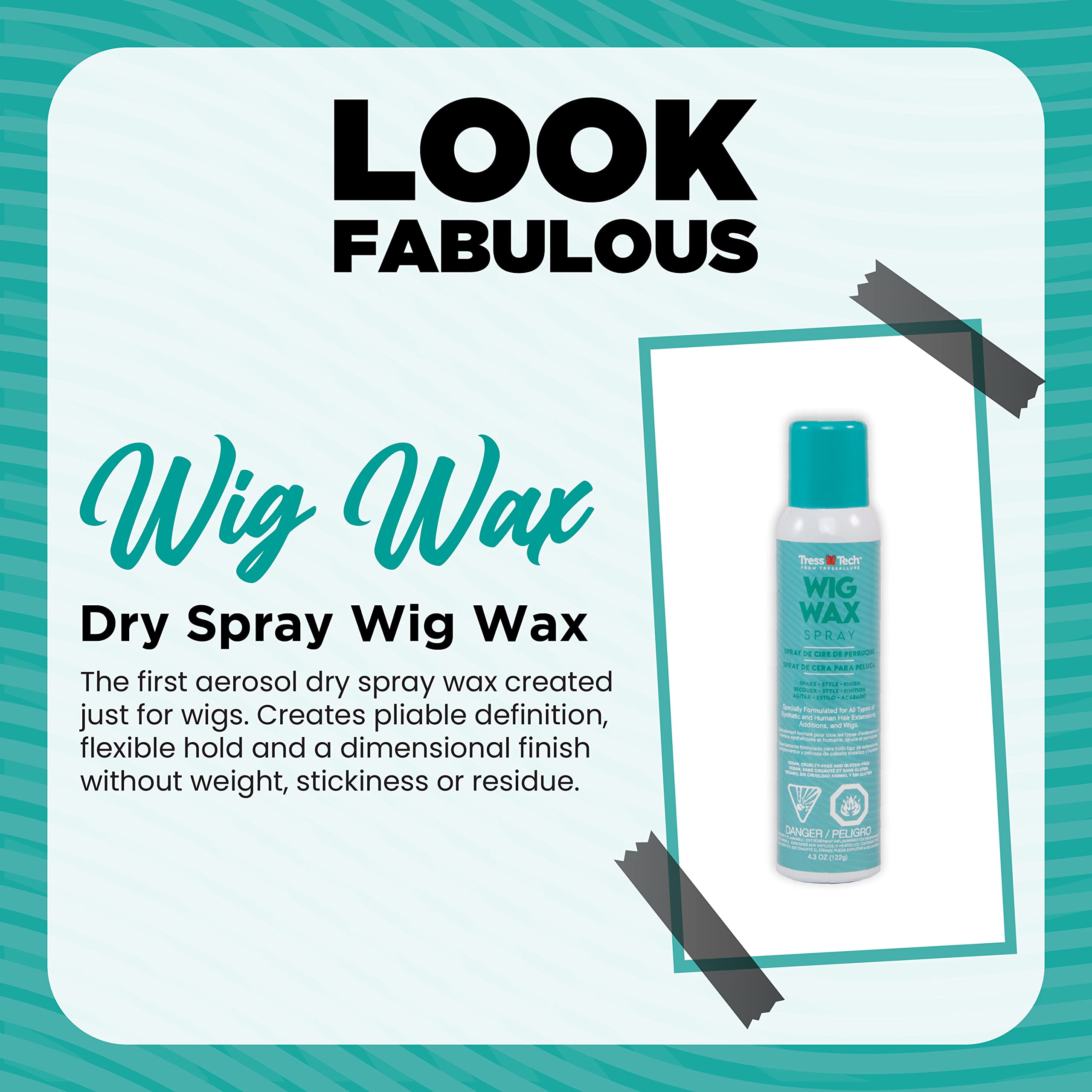 Tressallure TressTech Dry Spray Wig Wax | Lightweight Definition & Volume for Wigs