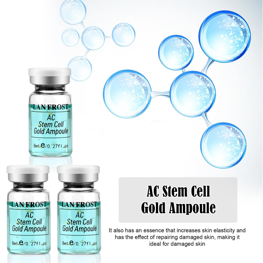 TRESSON BB Facial Glow Starter Kit – Serum with Hyaluronic Acid & AC Stem Cell Gold Ampoules (12 Vials)