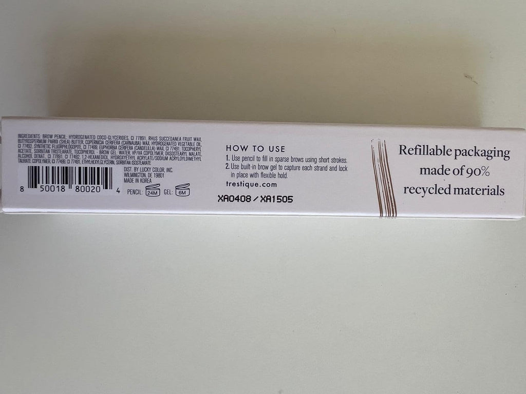 TRE'STIQUE Brow Pencil + Gel — 2-in-1 Refillable Clean Beauty for Brows