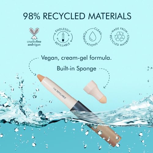 TRE'STIQUE Concealer Crayon: Refillable Under-Eye Concealer with Built-In Sponge | Clean Beauty