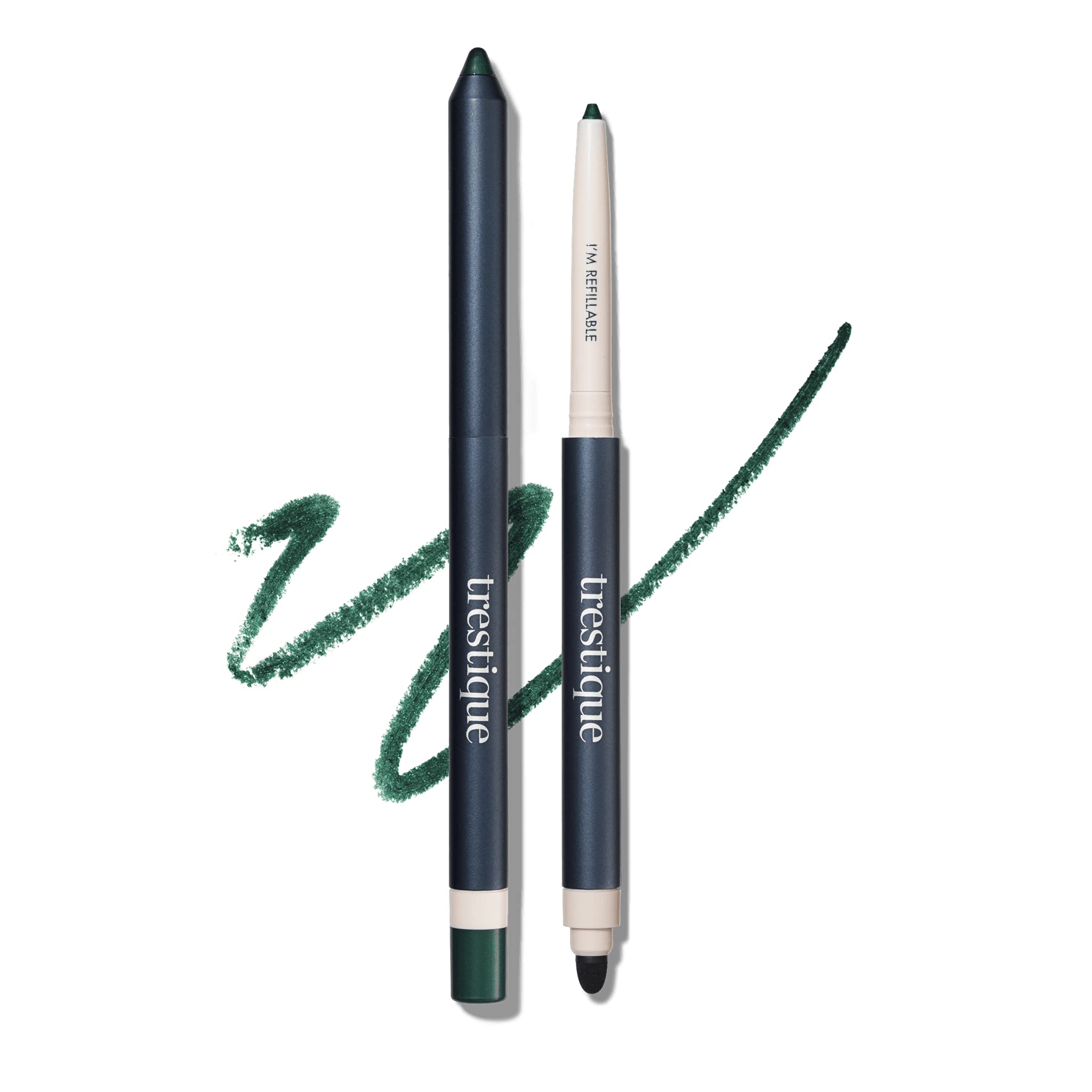 TRE'STIQUE Eyeliner — Refillable, Long-Lasting Gel Eyeliner with Built-In Smudger