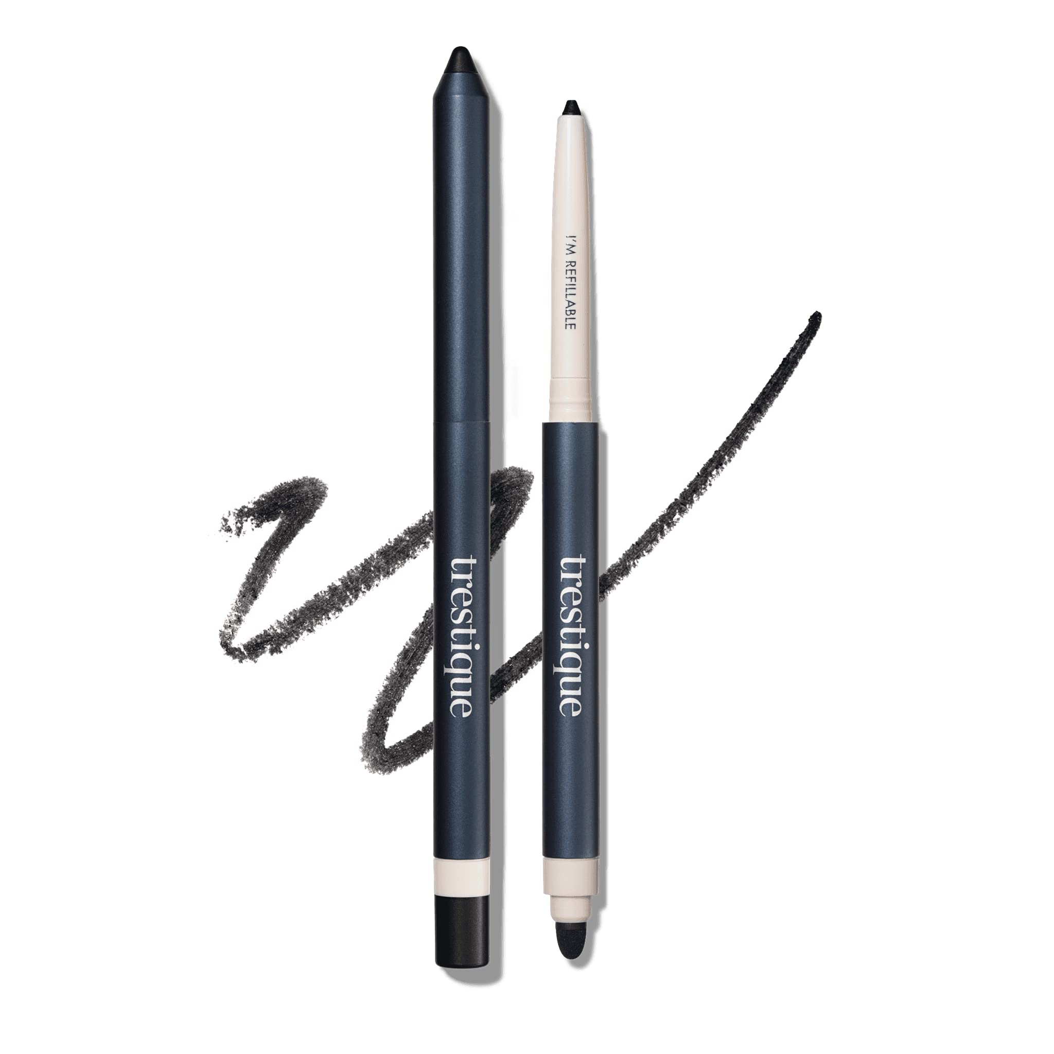 TRE'STIQUE Eyeliner — Refillable, Long-Lasting Eye Pencil with Built-In Smudger & Sharpener | Clean Beauty