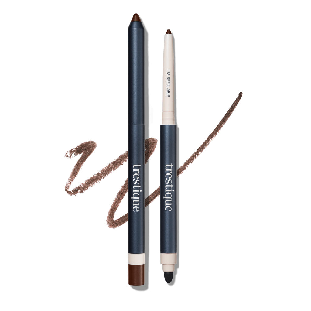 TRE'STIQUE Eyeliner Pencil — Refillable, Long-Lasting, Built-In Smudger & Sharpener | Clean Beauty