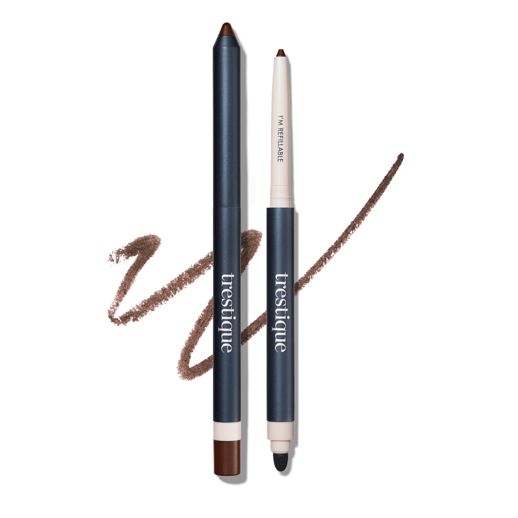 TRE'STIQUE Eyeliner Pencil — Refillable, Long-Lasting, Built-In Smudger & Sharpener | Clean Beauty