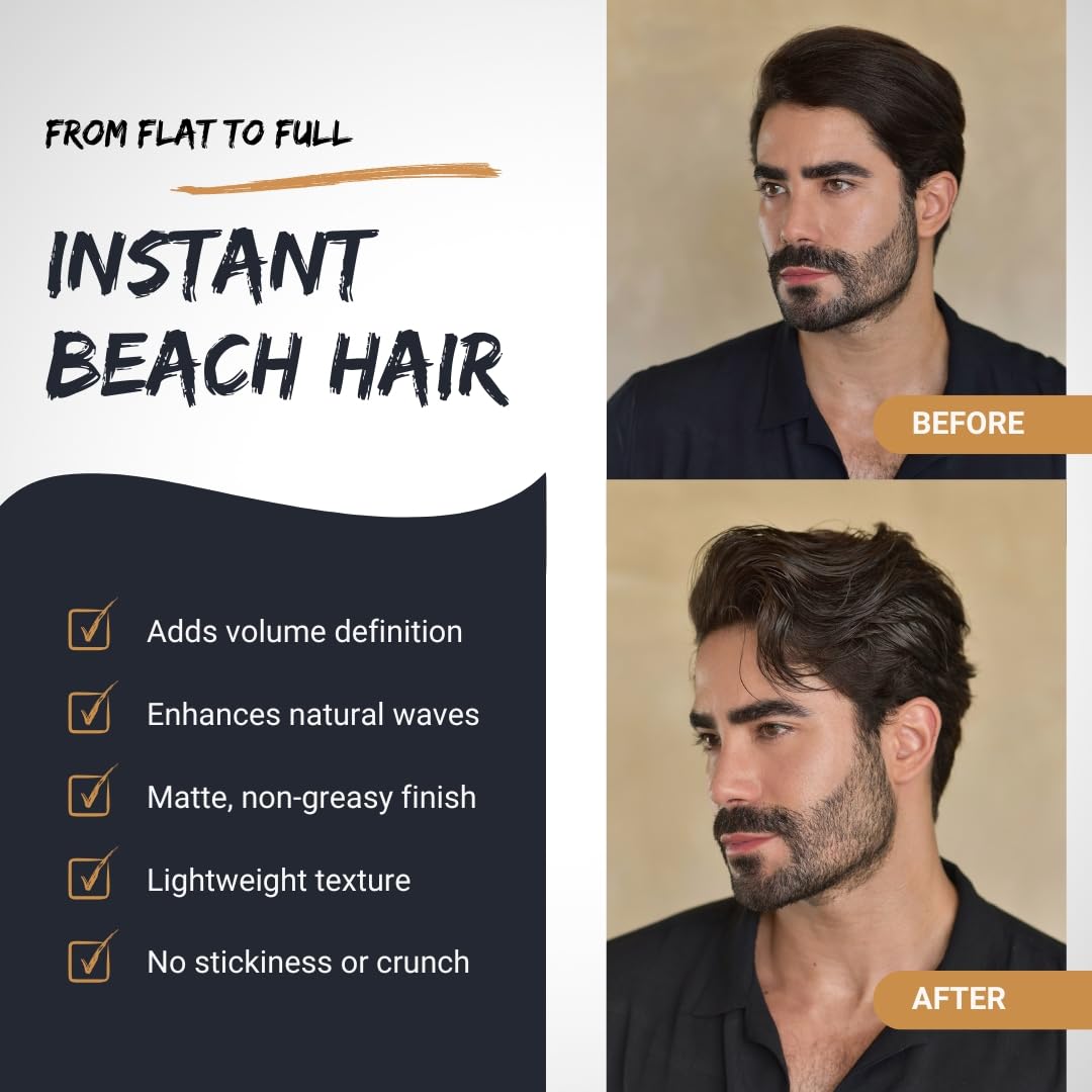 Tribal Chimp Sea Salt Spray for Men – 250ml, Volumize & Texturize Waves (Non-Toxic)