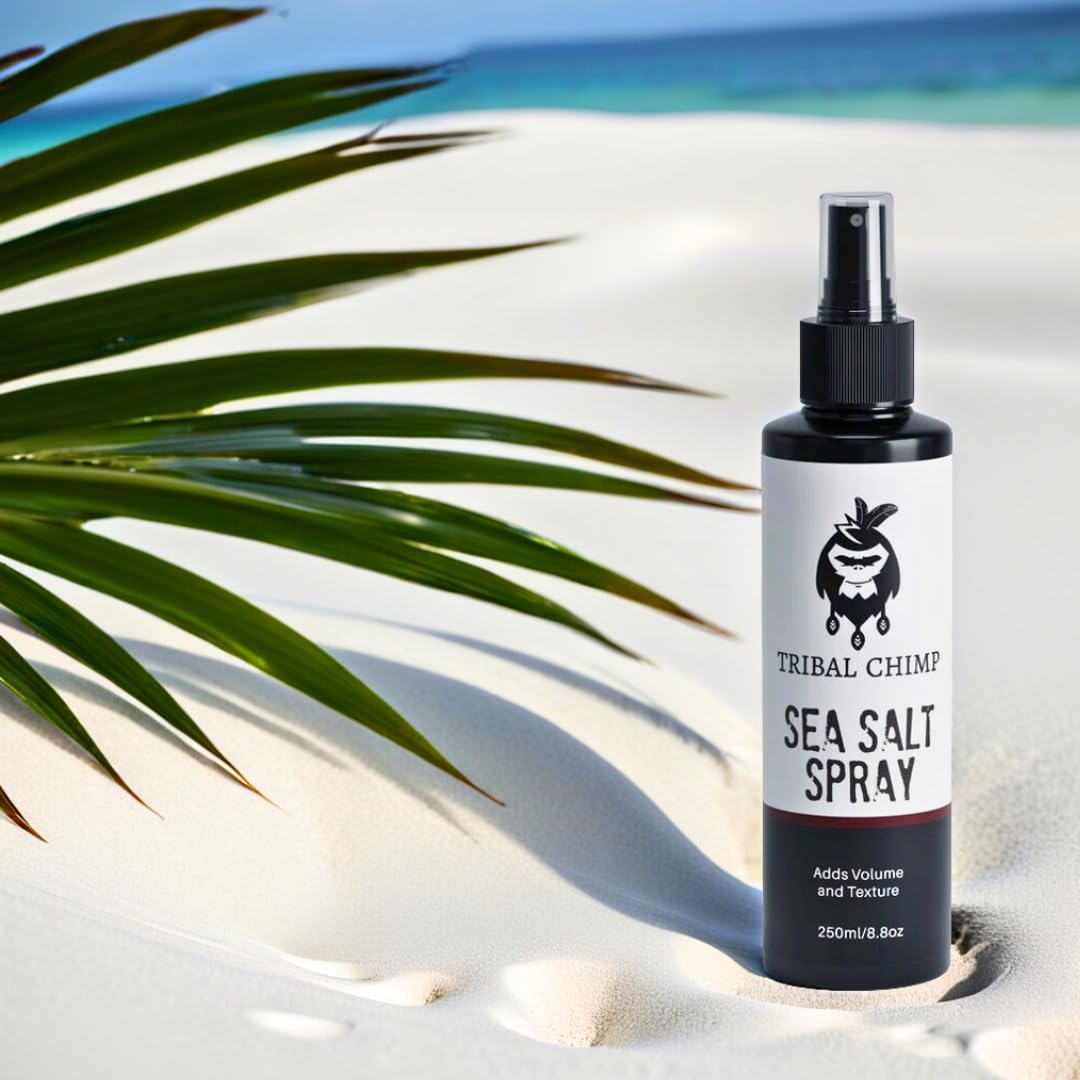 Tribal Chimp Sea Salt Spray for Men – 250ml, Volumize & Texturize Waves (Non-Toxic)