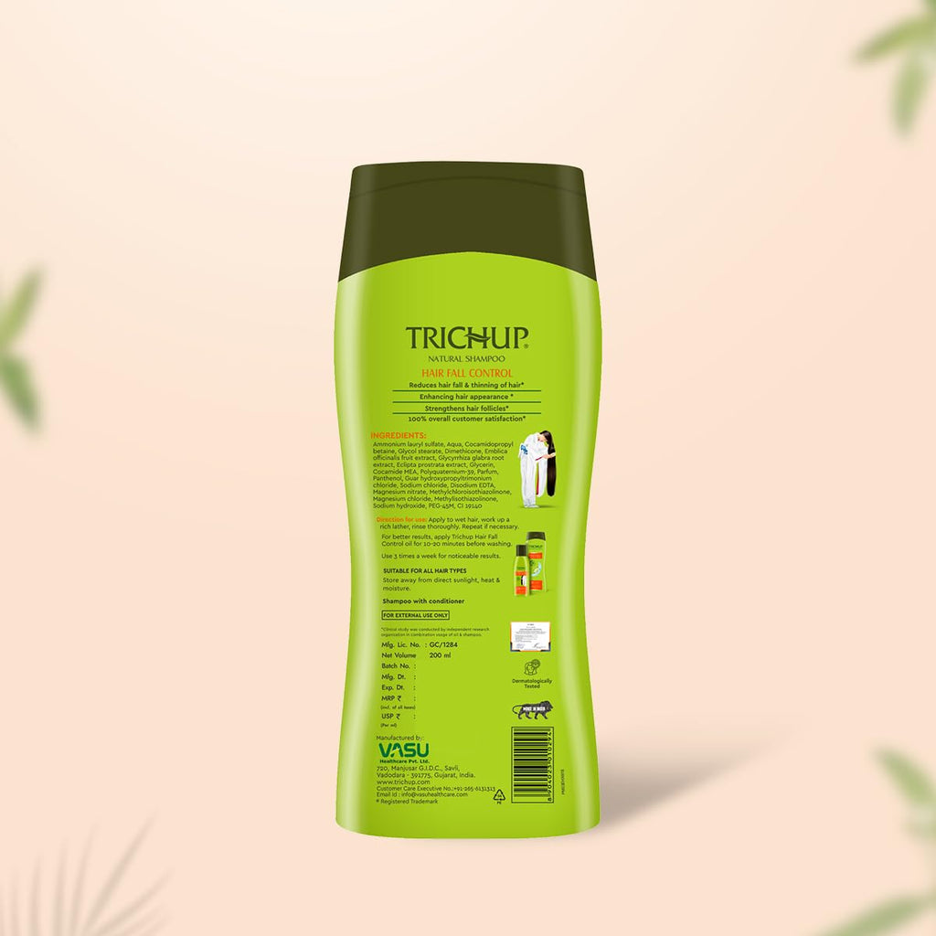 TRICHUP Hair Fall Control Herbal Shampoo Pack of 3 – 200 ml Each