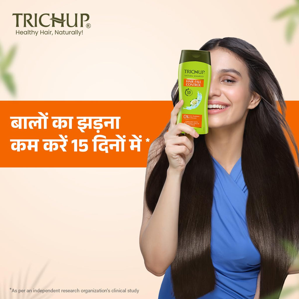 TRICHUP Hair Fall Control Herbal Shampoo Pack of 3 – 200 ml Each