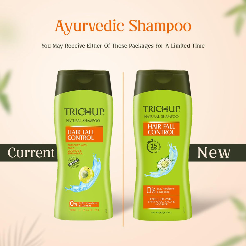 TRICHUP Hair Fall Control Herbal Shampoo Pack of 3 – 200 ml Each