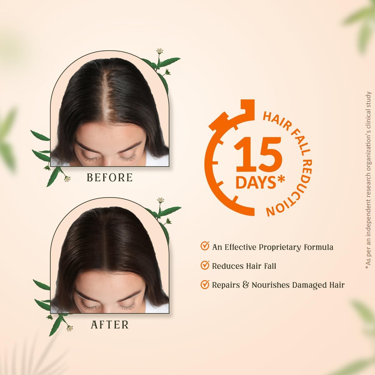 TRICHUP Natural Anti-Hair Fall Shampoo – Bhringraj Amla Licorice Herbal Cleanser (Pack of 2)