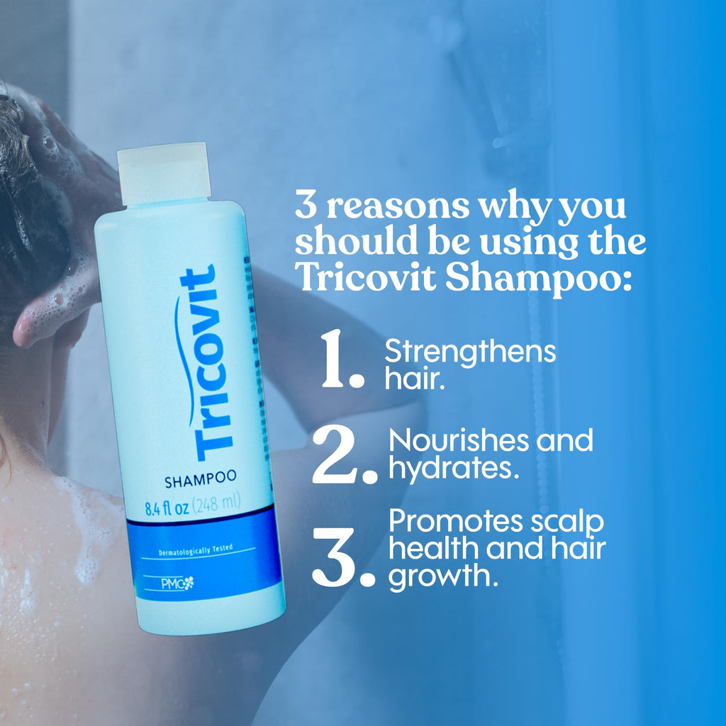 Tricovit Hair Growth Shampoo for Women & Men – Scalp Treatment, Hydration & Regeneration (8.4 oz)