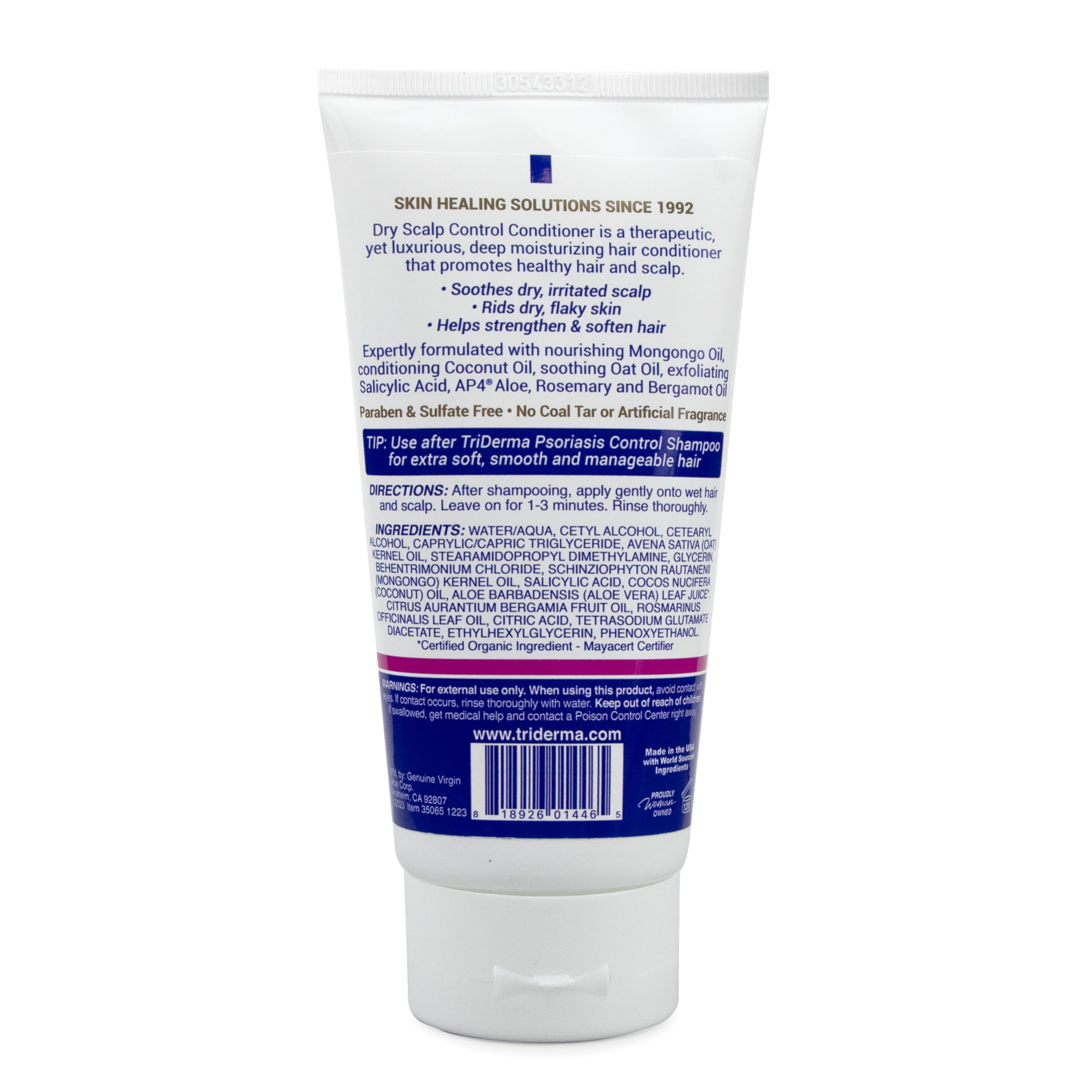 TriDerma Dry Scalp Control Deep Moisturizing Hair Conditioner – Salon Quality Treatment