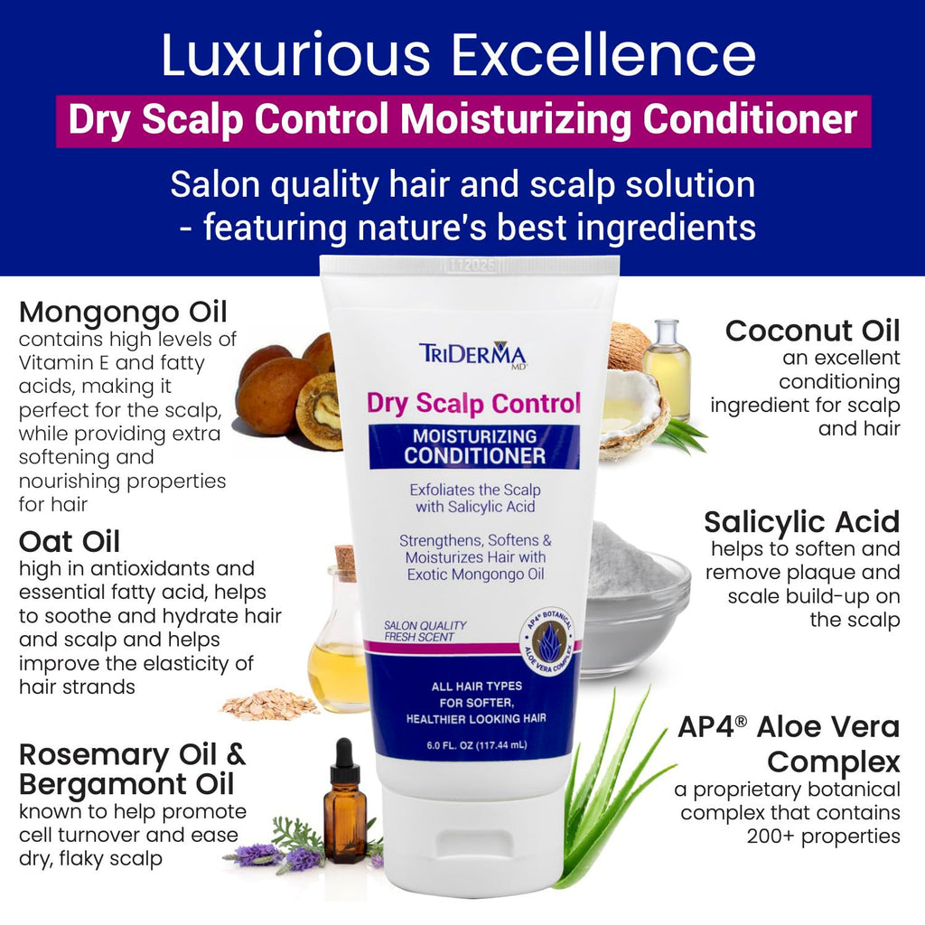 TriDerma Dry Scalp Control Deep Moisturizing Hair Conditioner – Salon Quality Treatment