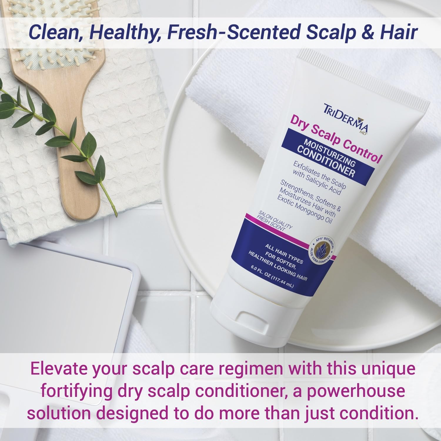 TriDerma Dry Scalp Control Deep Moisturizing Hair Conditioner – Salon Quality Treatment