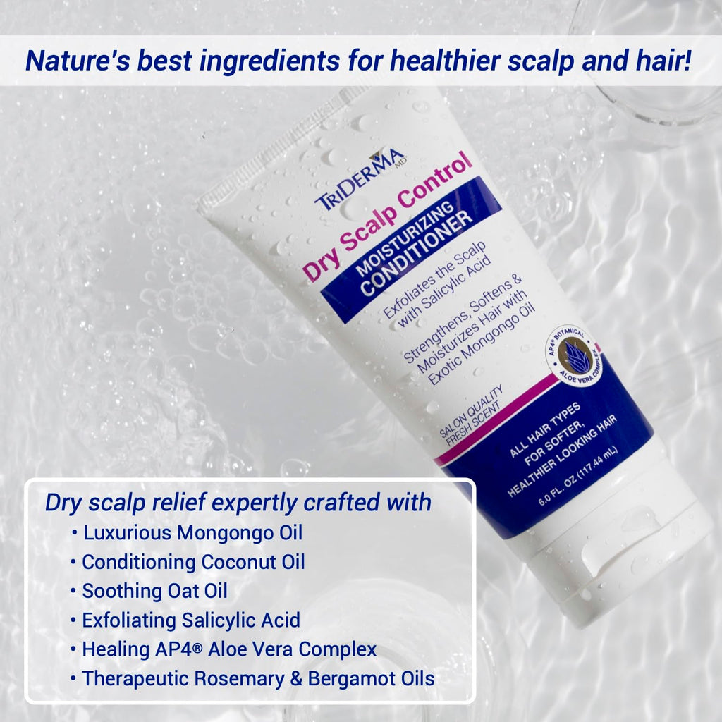 TriDerma Dry Scalp Control Deep Moisturizing Hair Conditioner – Salon Quality Treatment