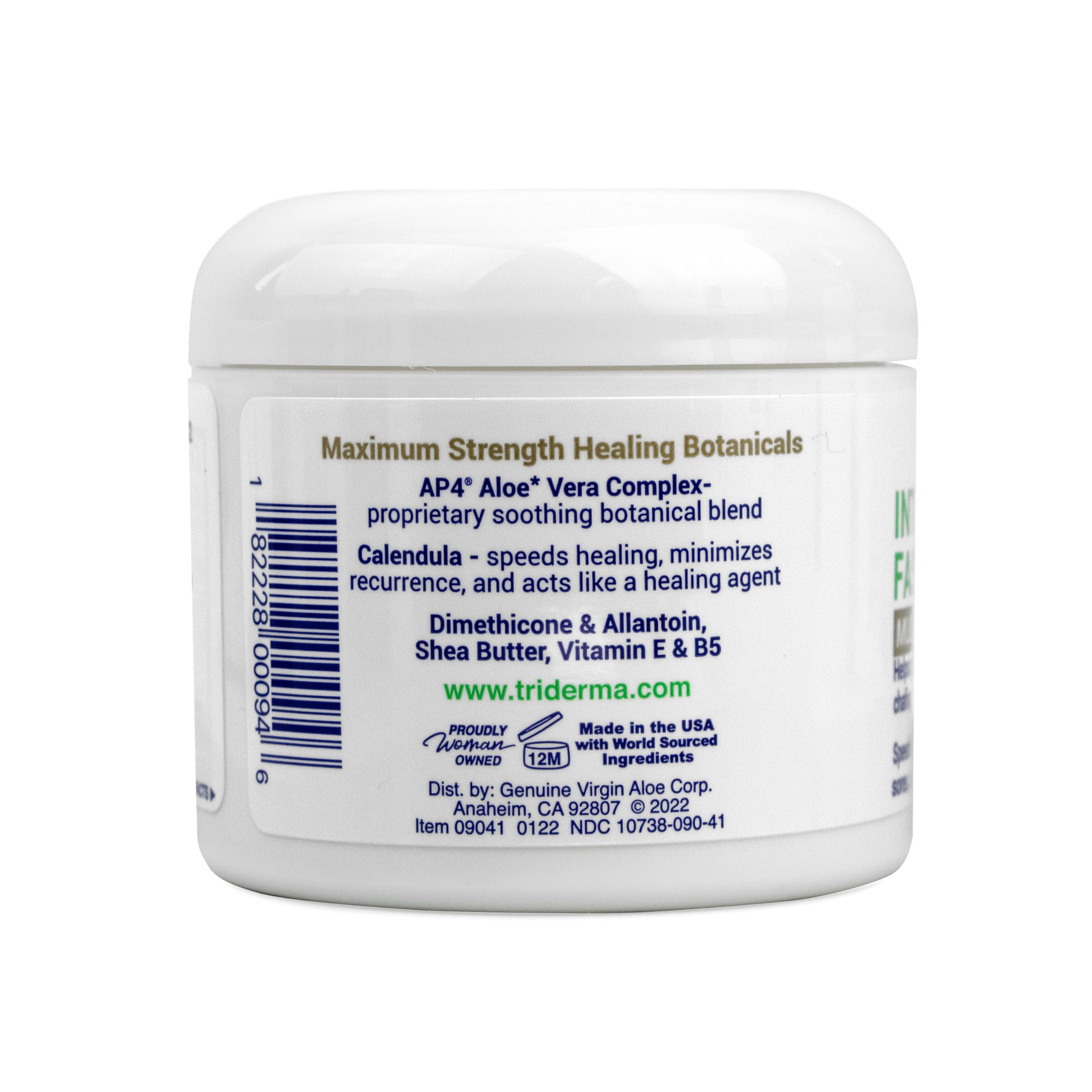 TriDerma Intense Fast Healing Cream – 4 oz for Minor Irritations, Rashes, Scrapes & Cuts