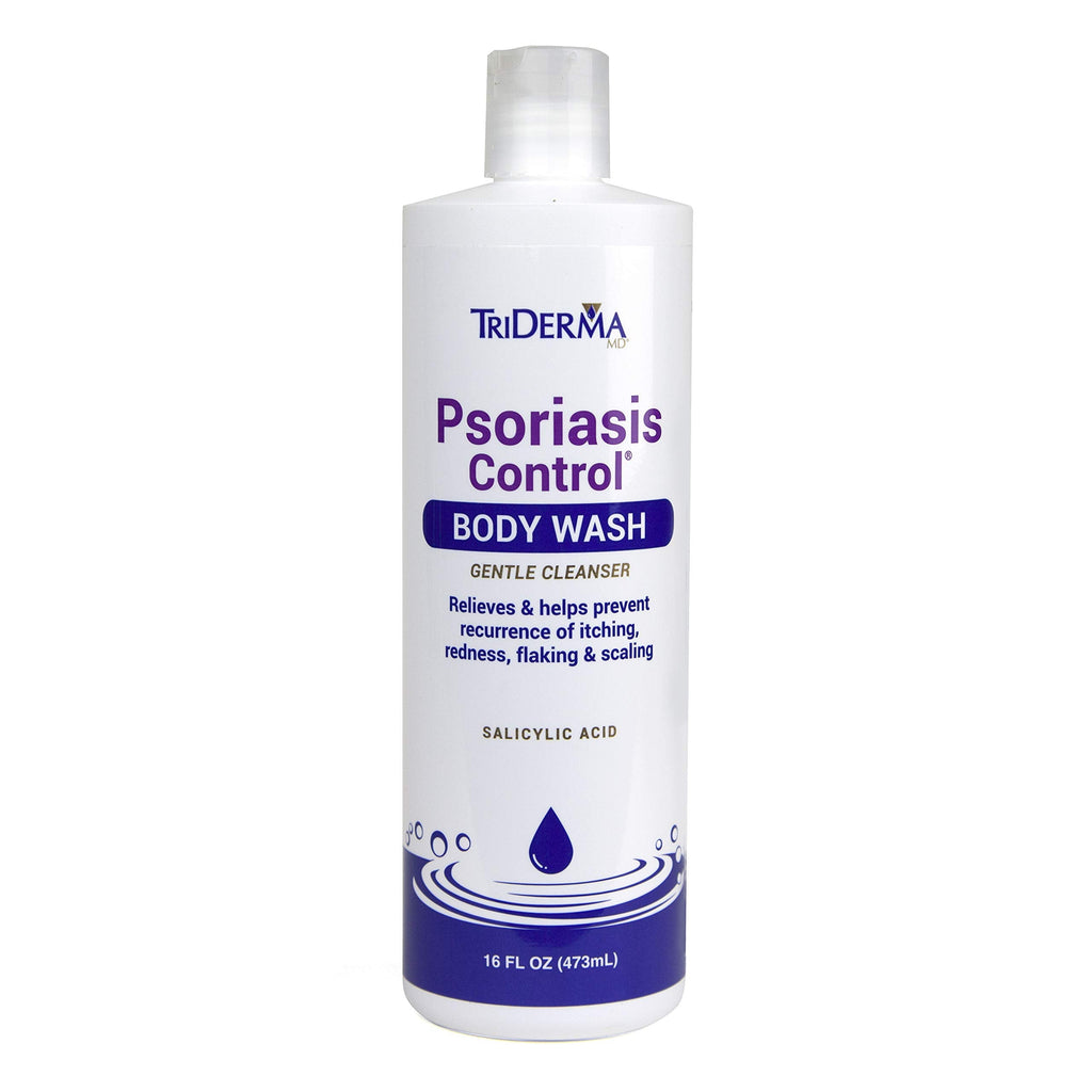 TriDerma Psoriasis Control Body Wash – 2% Salicylic Acid & AP4 Aloe Gel, 16 oz