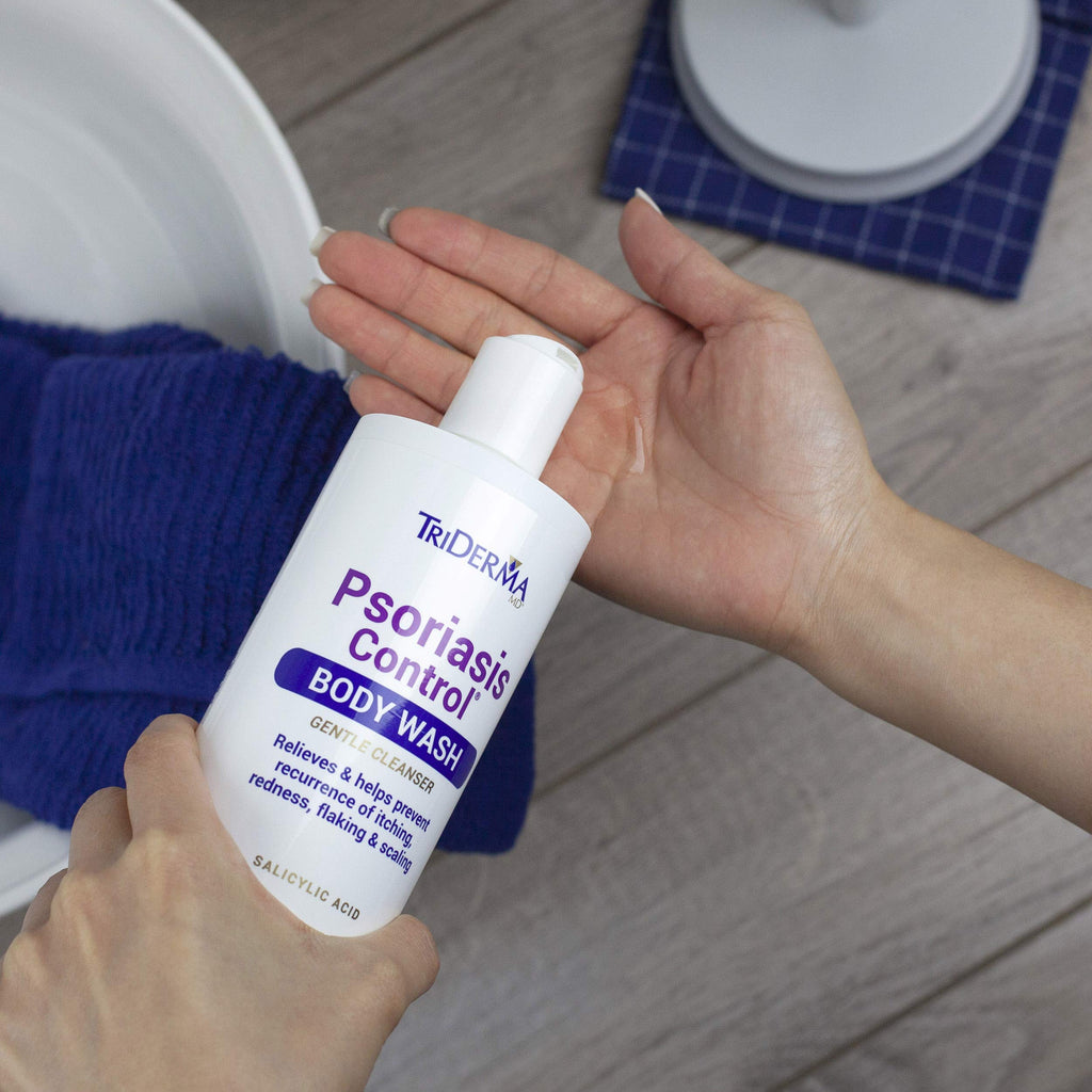 TriDerma Psoriasis Control Body Wash – 2% Salicylic Acid & AP4 Aloe Gel, 16 oz