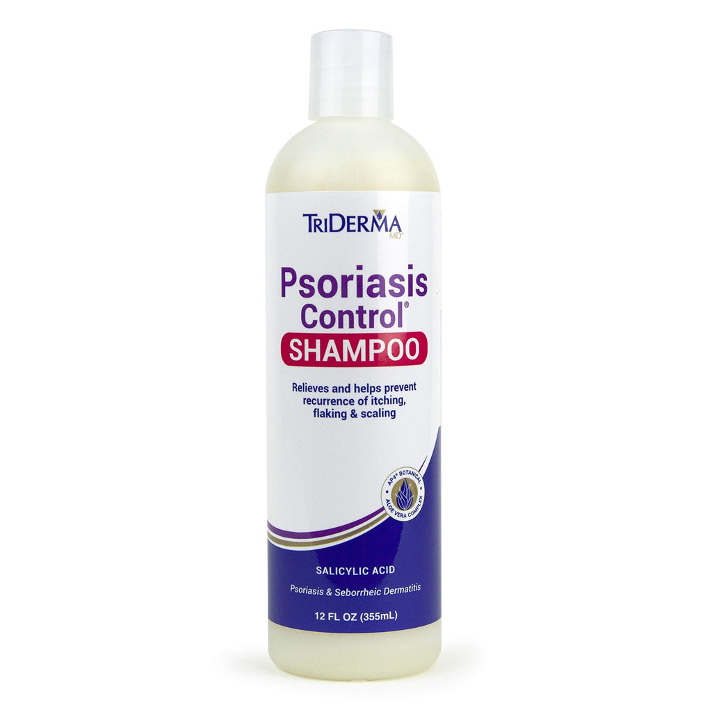 TriDerma Psoriasis Control Scalp Exfoliator Shampoo – 3% Salicylic Acid & Rosemary | No Coal Tar