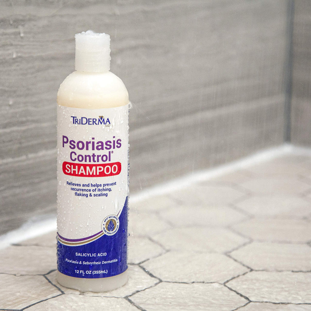 TriDerma Psoriasis Control Scalp Exfoliator Shampoo – 3% Salicylic Acid & Rosemary | No Coal Tar