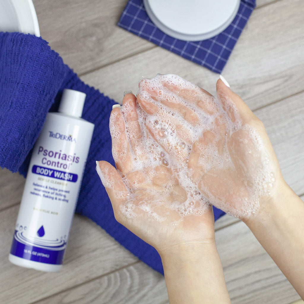 TriDerma Psoriasis Control Body Wash – 2% Salicylic Acid & AP4 Aloe Gel, 16 oz