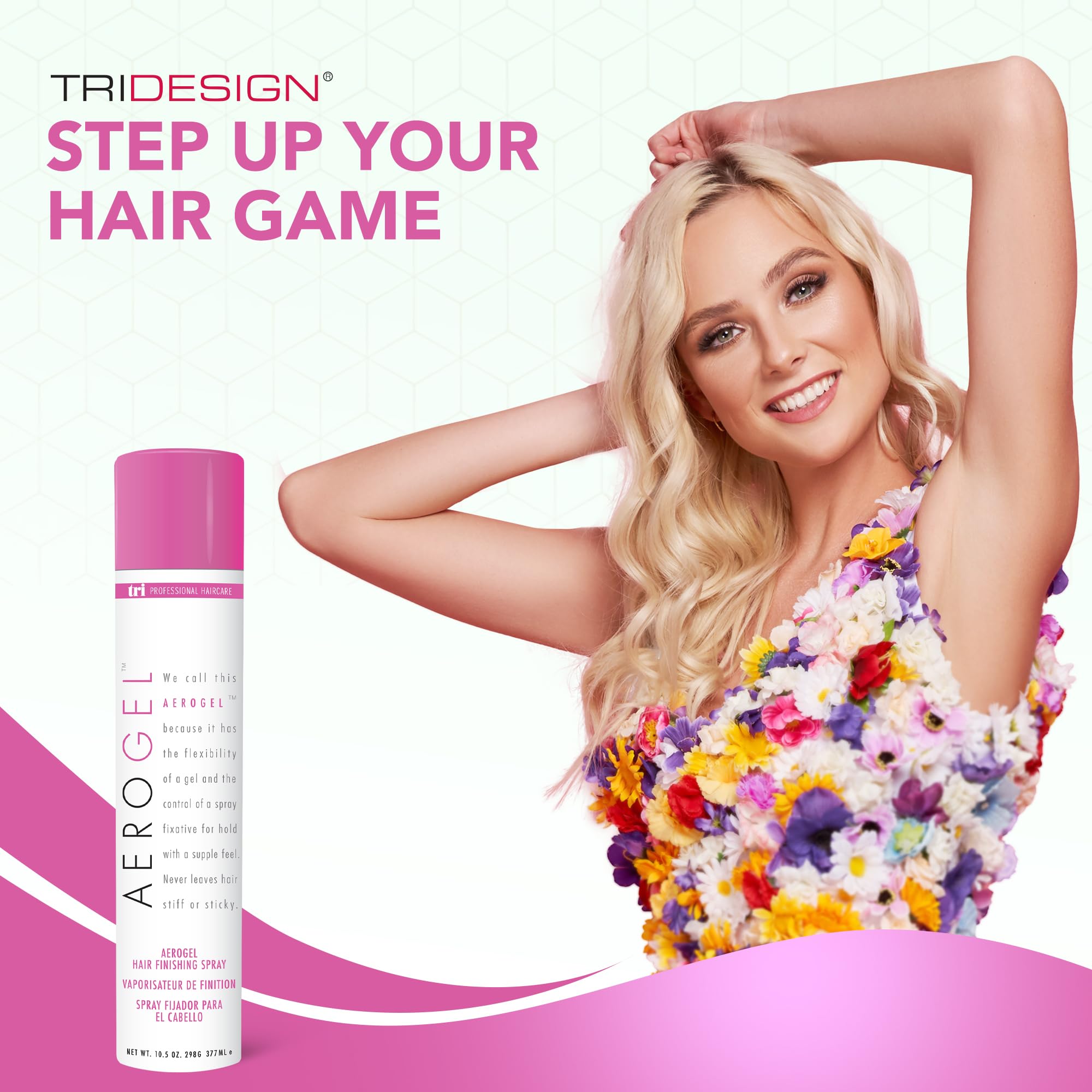 TRIDESIGN TRI Design Aerogel Hairspray – Strong Hold, Flexible Styling, 6-Pack (10.5 oz each)