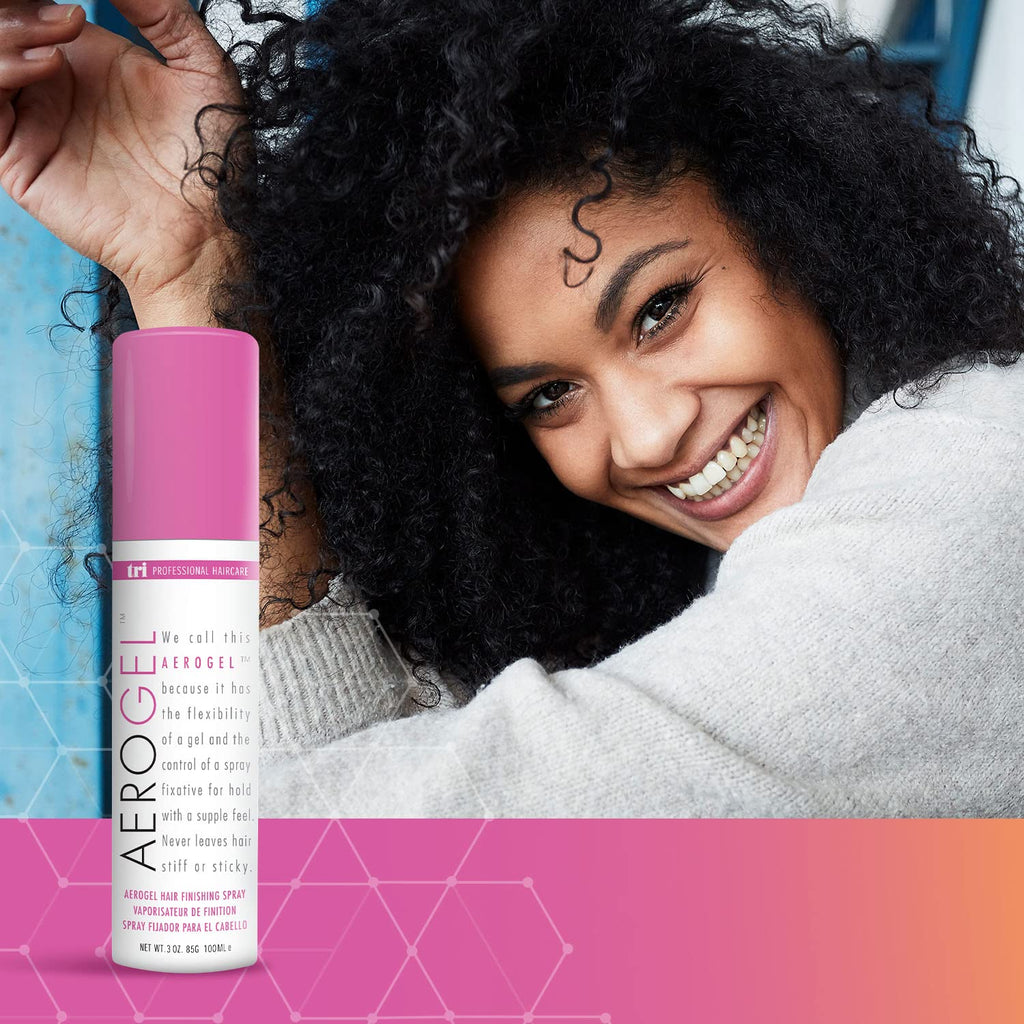 TRIDESIGN Aerogel Hairspray – Strong, Flexible Hold, Shine, and Volume (Travel Size 3 Oz)