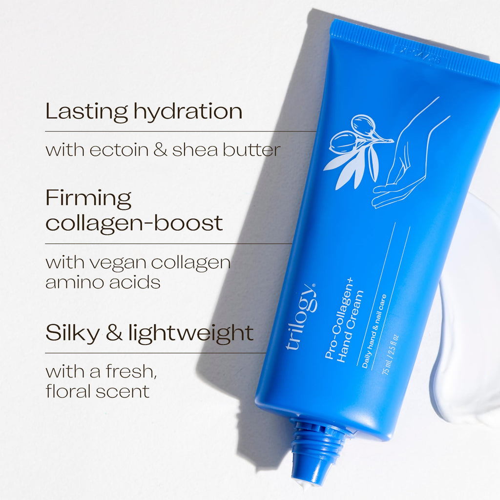 Trilogy Pro Collagen+ Hand Cream — Hydrating Vegan Formula, 75ml
