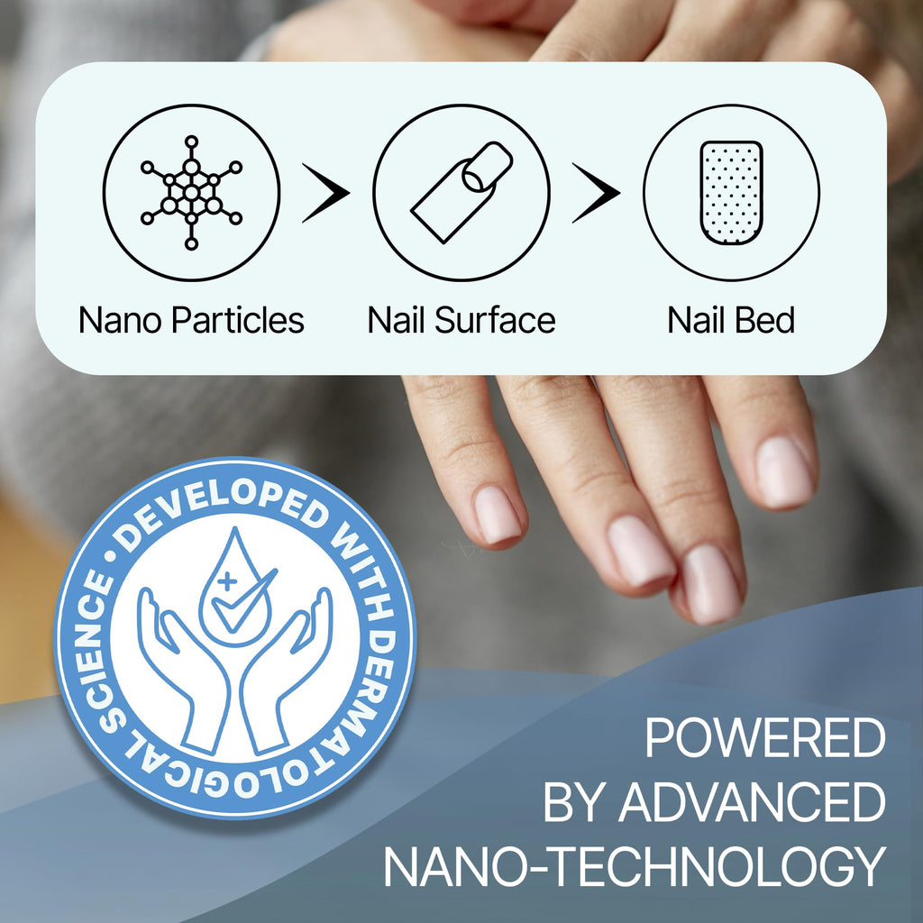 Triple Clear HF Nano Nail Strengthener Oil - Plant-Based Nail Therapy for Damaged Nails (0.5 fl oz)