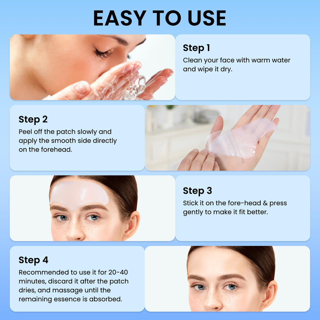 Tripsky Forehead Wrinkle Patches – Collagen Jelly Patches 20pcs