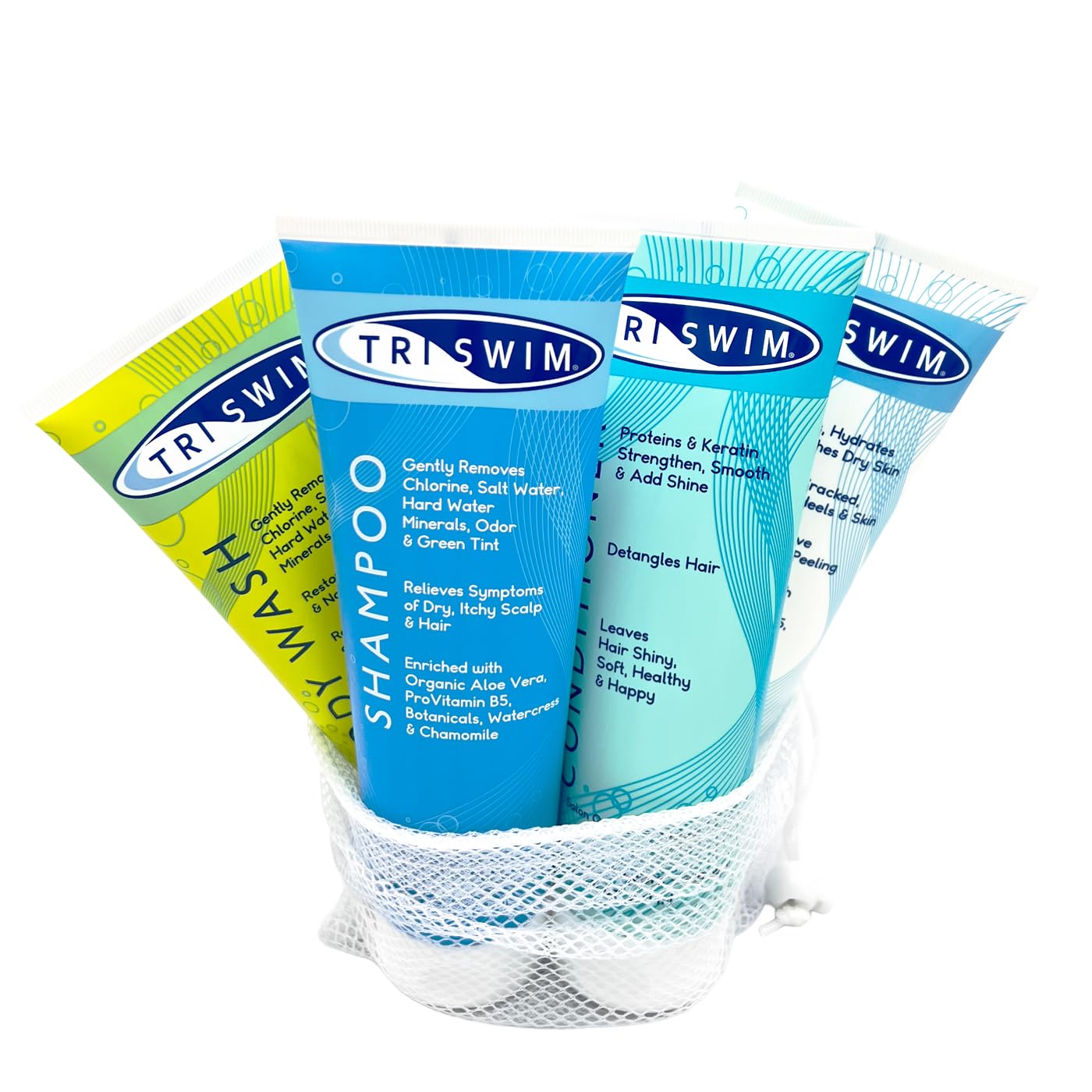 TRISWIM Gift Set – Swimmer Shampoo, Conditioner, Body Wash & Lotion (8.5 oz)