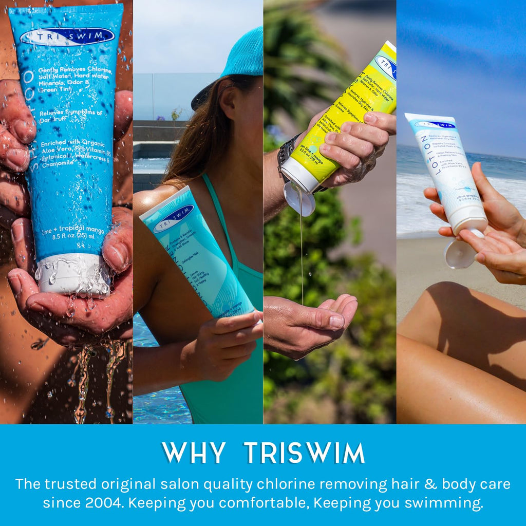 TRISWIM Gift Set – Swimmer Shampoo, Conditioner, Body Wash & Lotion (8.5 oz)