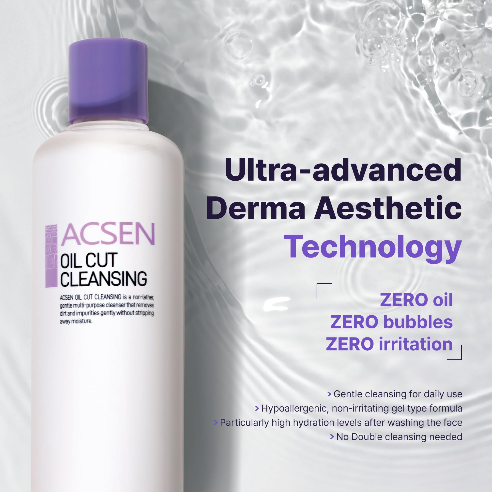Troiareuke ACSEN Oil Cut Cleansing – Oil-Free Cleanser for Sensitive, Acne-Prone Skin