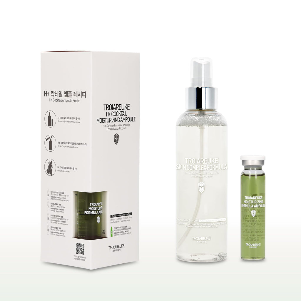 TROIAREUKE H+ Cocktail Ampoule Toner Green – Refreshing Hydration, 6.76 fl oz
