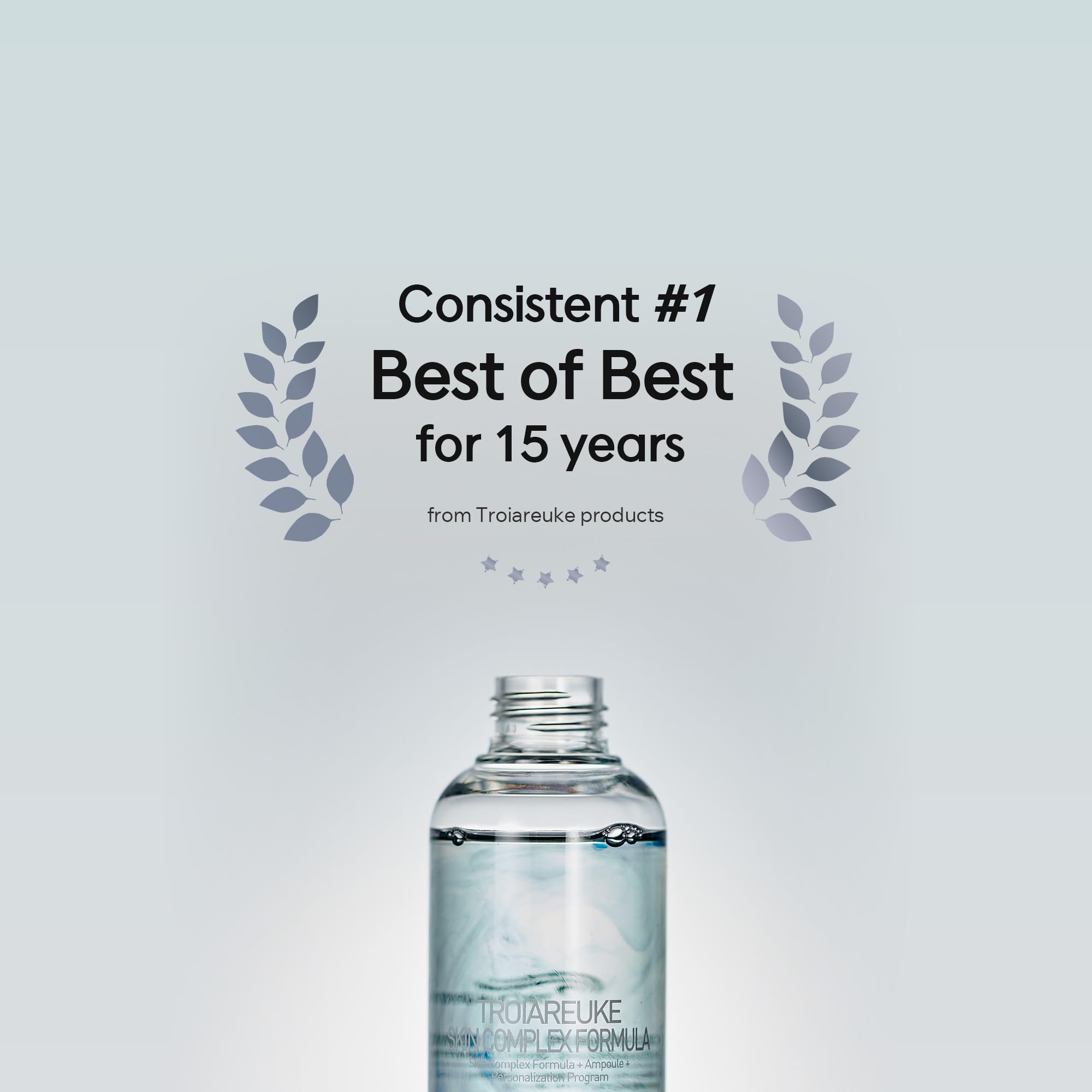 TROIAREUKE H+ Cocktail Ampoule Toner – Blue Bottle, 6.76 fl oz | Refreshing Skin Prep
