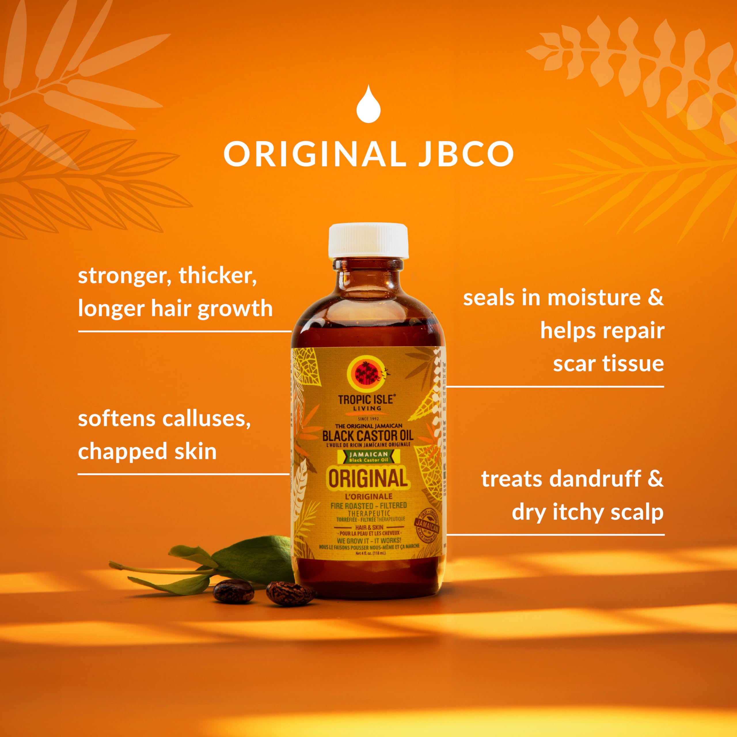 Tropic Isle Living Jamaican Black Castor Oil 118ml – Pack of 2 | Hair & Skin Oil
