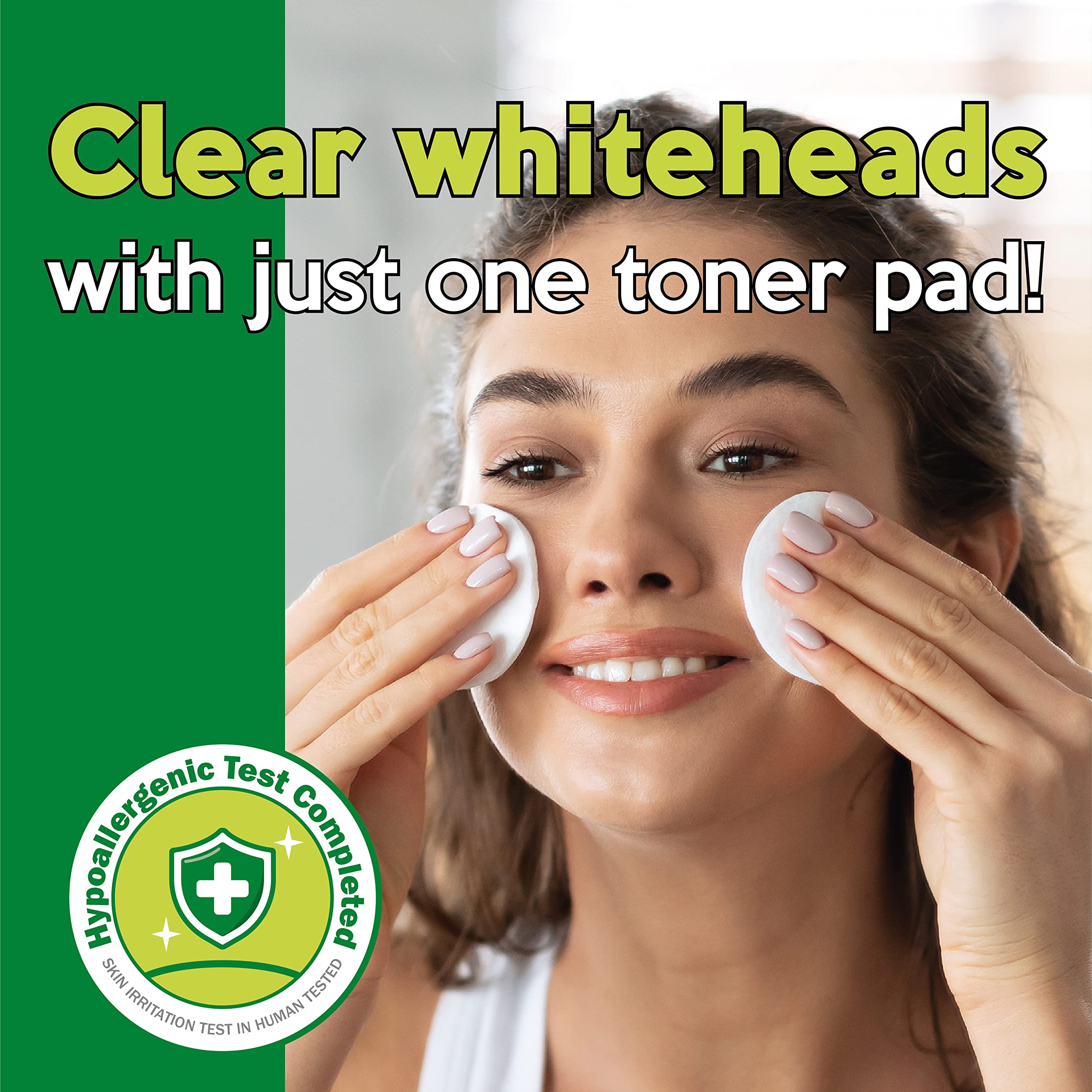 Troubless Clear Toner Pad for Face | Gentle Peeling & Soothing Tea Tree, 60 Pads