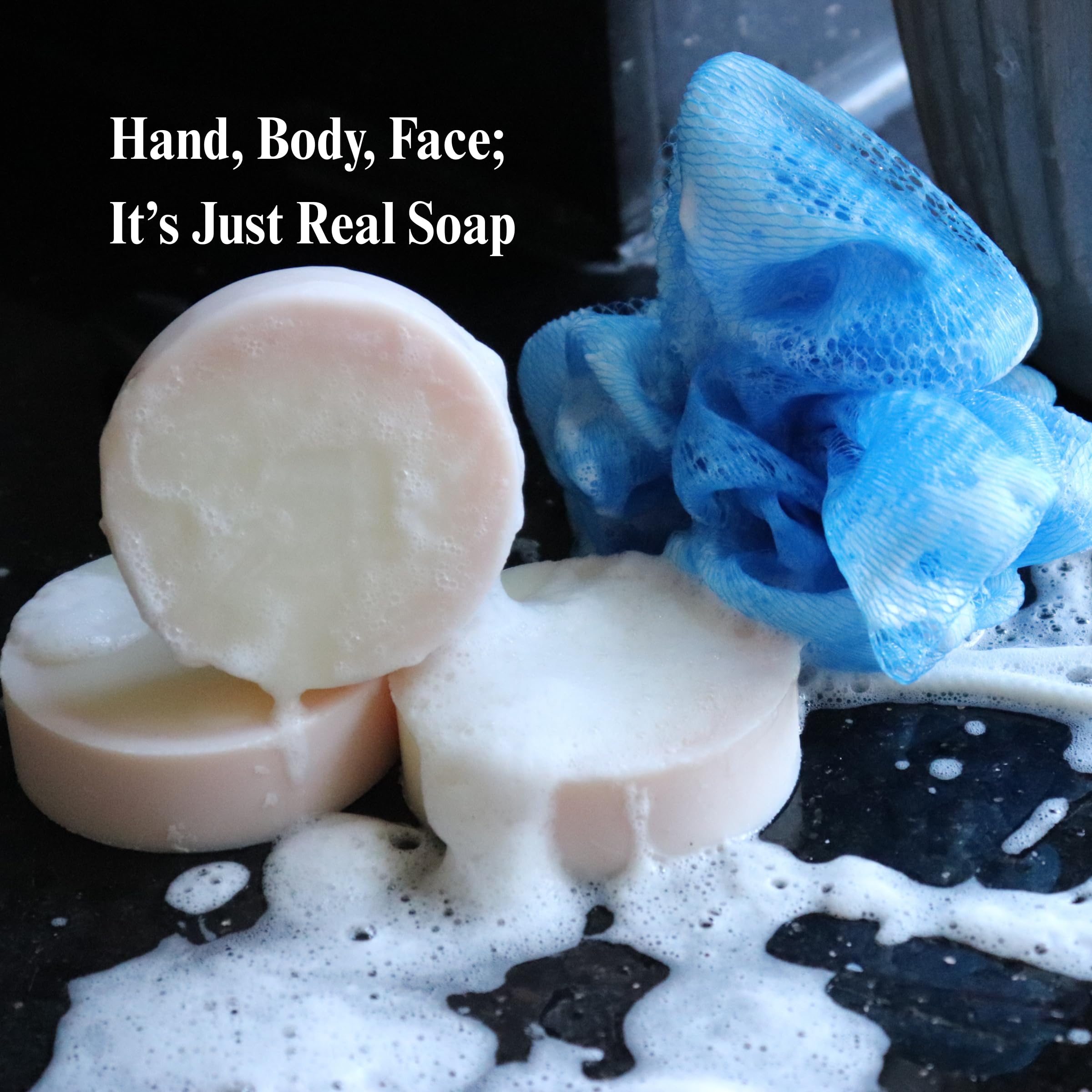 Trout Creek Soaps Traditional Lard Soap – Unscented, Biodegradable, Handmade in USA (3 Bars)