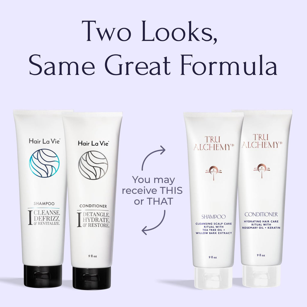Tru Alchemy Shampoo & Conditioner – Dry, Damaged Hair Care Duo for Volume & Hydration (9 fl oz)
