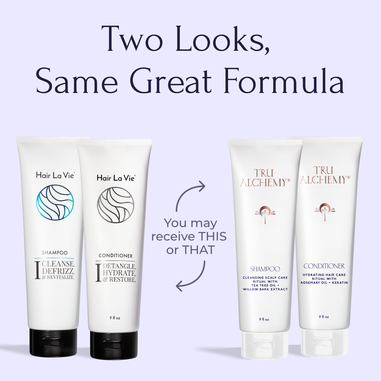 Tru Alchemy Shampoo & Conditioner – Dry, Damaged Hair Care Duo for Volume & Hydration (9 fl oz)
