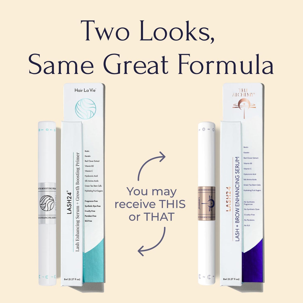 Tru Alchemy Lash24 – Lash & Brow Serum, Dual AM/PM Primer, 2-Month Supply