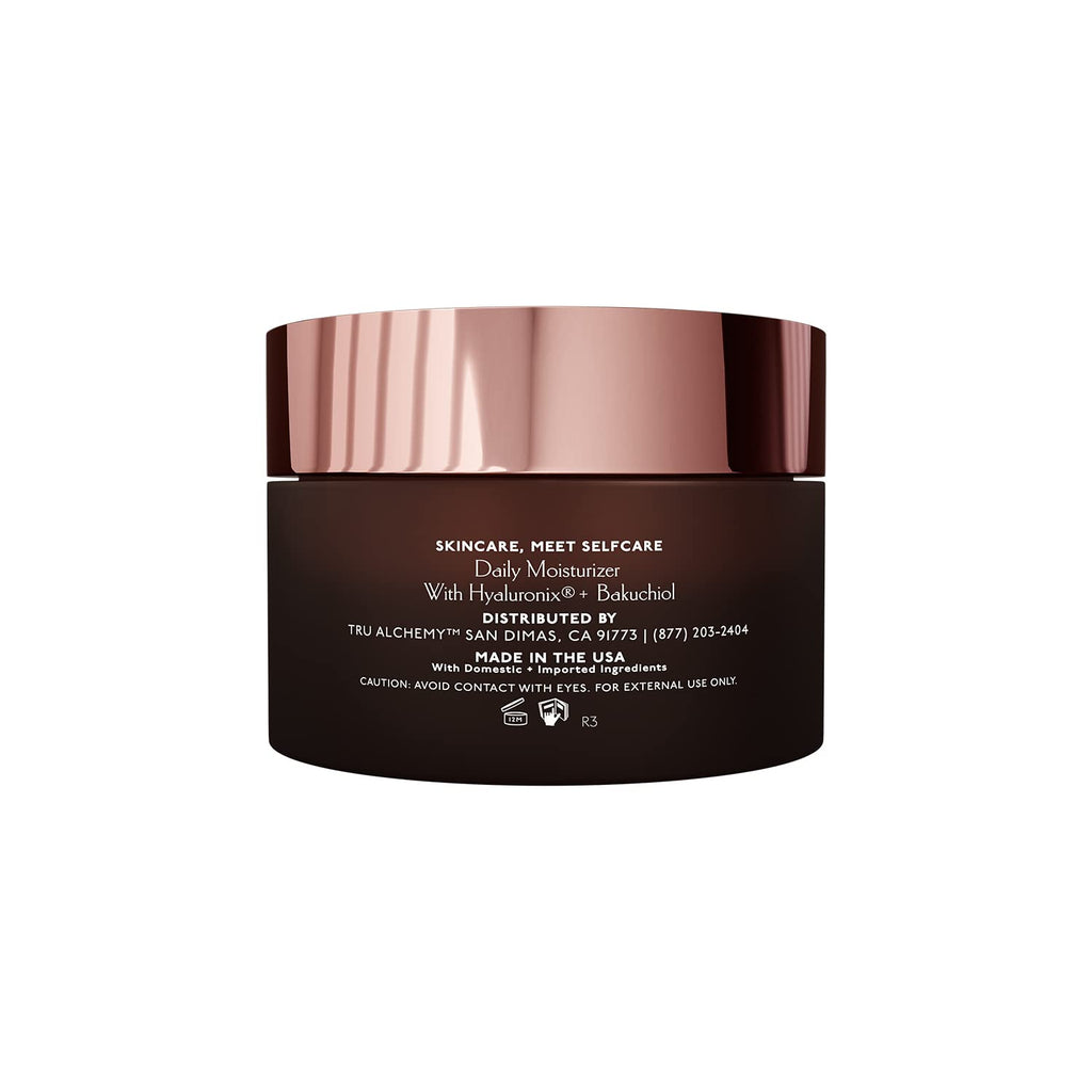 Tru Alchemy Quench Crème Daily Facial Moisturizer | Hyaluronic Acid, Vitamin C & Bakuchiol | Firming Hydration 1.7 oz
