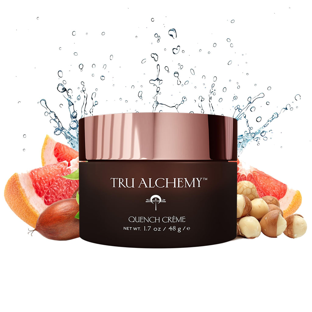 Tru Alchemy Quench Crème Daily Facial Moisturizer | Hyaluronic Acid, Vitamin C & Bakuchiol | Firming Hydration 1.7 oz