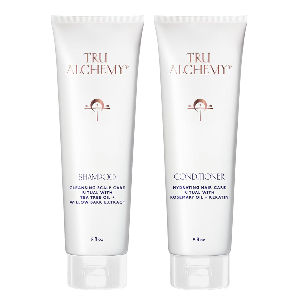 Tru Alchemy Shampoo & Conditioner – Dry, Damaged Hair Care Duo for Volume & Hydration (9 fl oz)