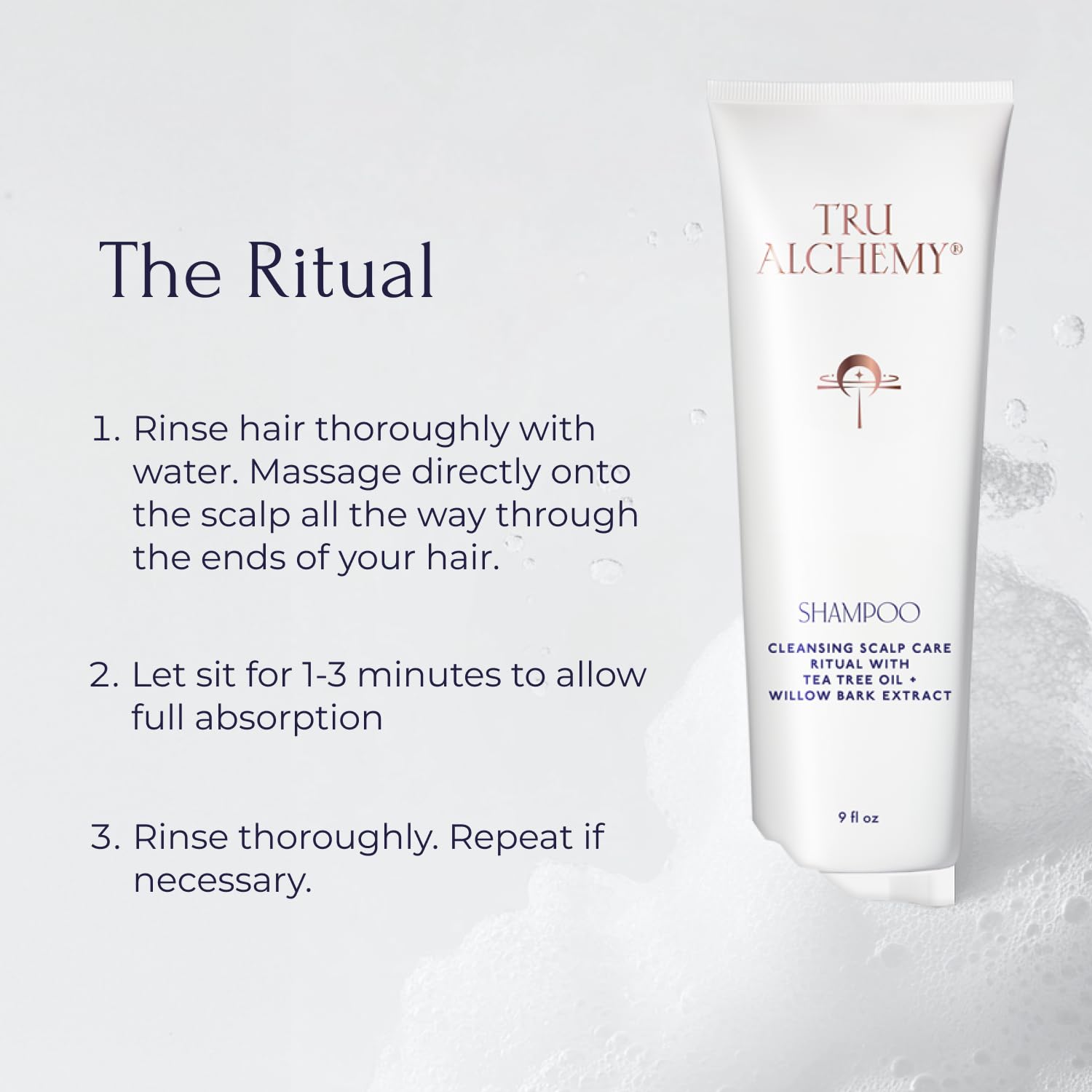 Tru Alchemy Shampoo for Growth, Volume & Scalp Health | Tea Tree & Peppermint Oil + Keratin & Saw Palmetto | Sulfate & Paraben Free | 9 Fl Oz