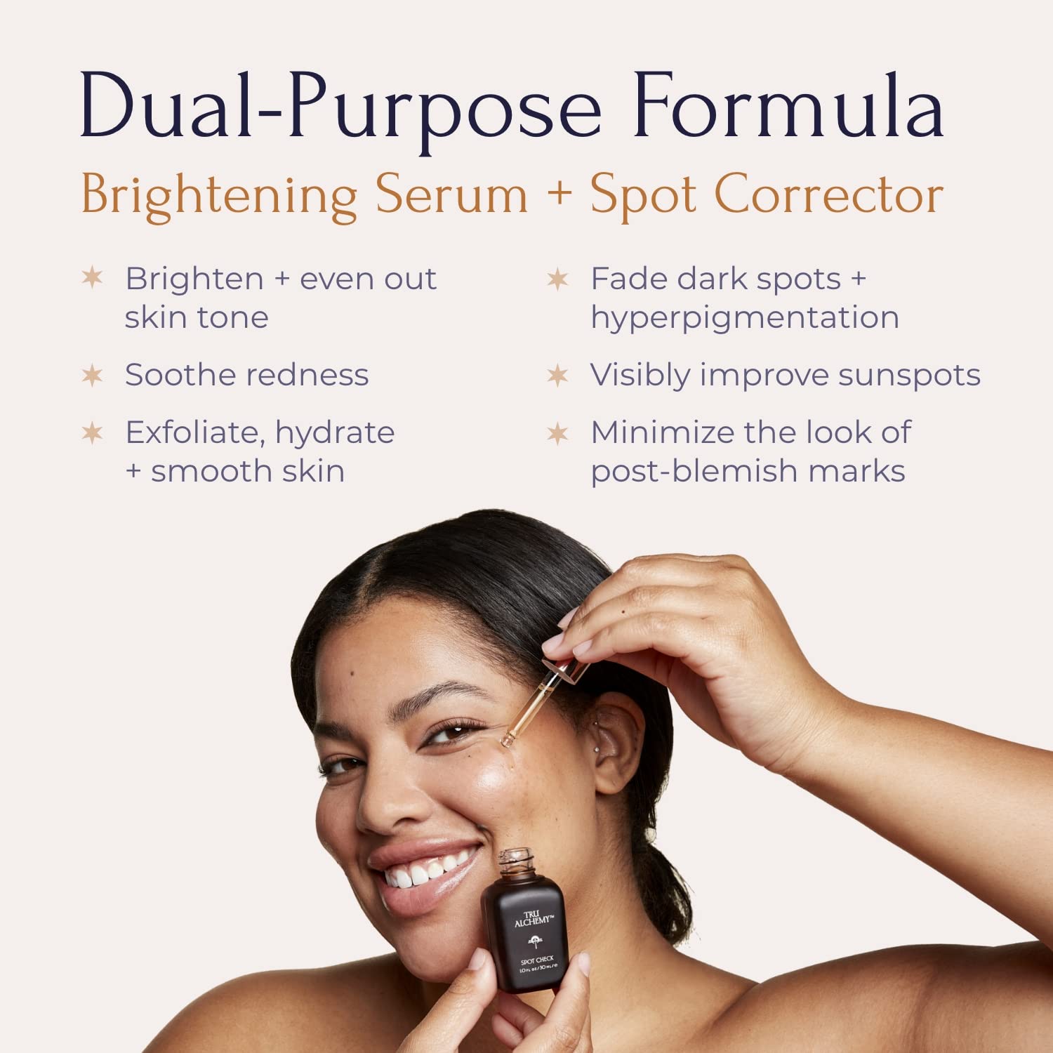 Tru Alchemy Spot Check Dark Spot Remover Serum – Niacinamide & Hyaluronic Acid (1 oz)